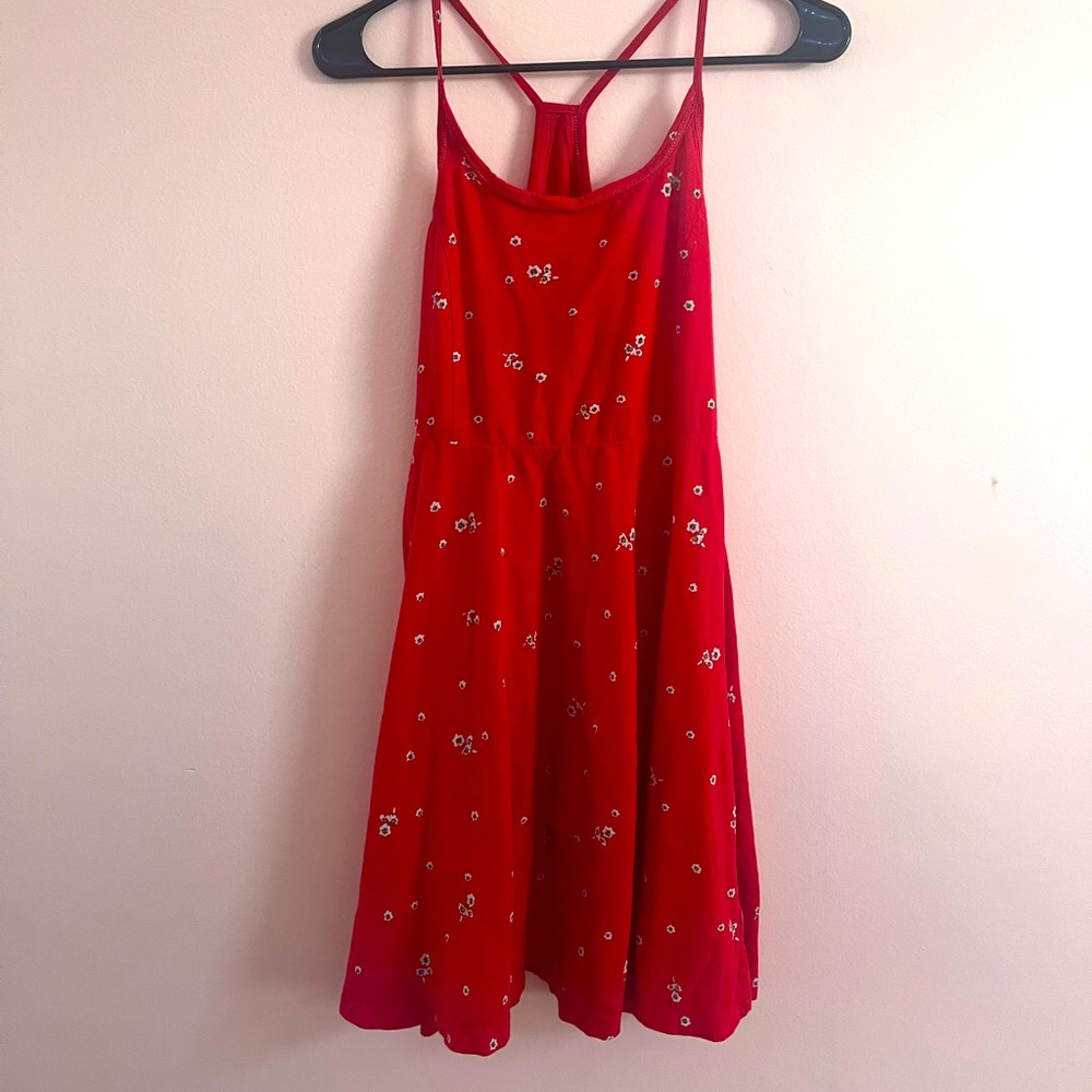 Flowy Red Dip Dress
